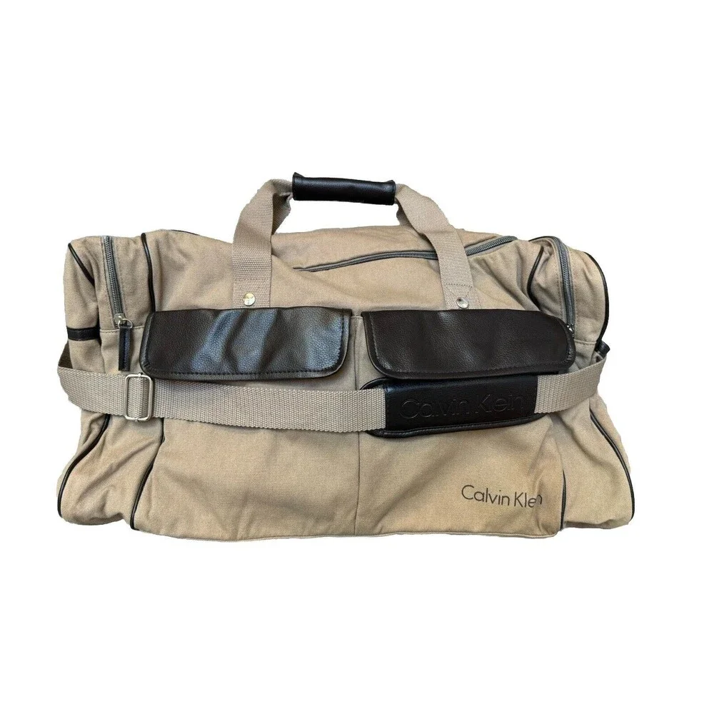 Calvin Klein Extra Large Duffle Bag Vintage Canvas Original Weekend Travel Bag